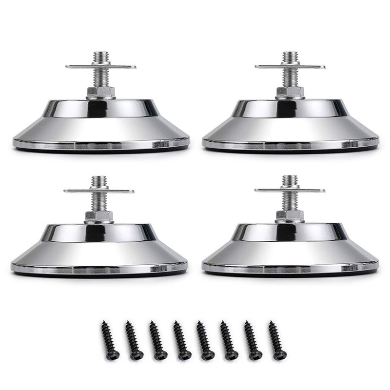OwnMy 4 PCS Billiard/Pool Table Leg Levelers  Leveling Risers for Football/Soccer Table  Ping Pong Table  Air Hockey Table  5 Inch Metal Game Table Leg Levelers Heavy Duty Leveling Feets - Image 1
